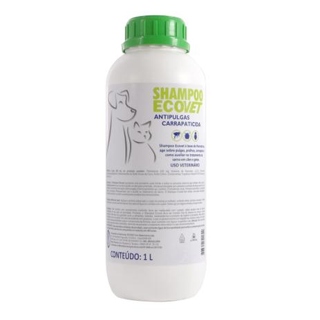 Shampoo Antipulgas Carrapaticida p/ Cães e Gatos Ecovet 1L Menor preço em Shampoo Antipulgas Carrapaticida p/ Cães e Gatos Ecovet 1L