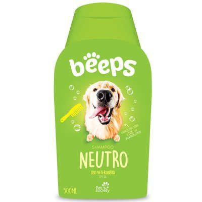Shampoo Beeps Neutro Pet Society 500mL Menor preço em Shampoo Beeps Neutro Pet Society 500mL