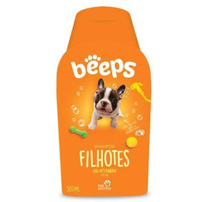 Shampoo Beeps para Cães Filhotes Pet Society 500mL Menor preço em Shampoo Beeps para Cães Filhotes Pet Society 500mL