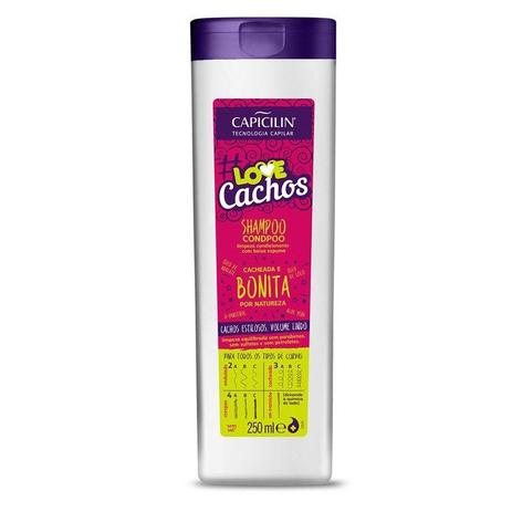 Shampoo Capicilin Love Cachos 250ml Menor preço em Shampoo Capicilin Love Cachos 250ml