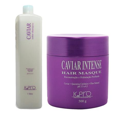 Shampoo Caviar Color + Máscara De Tratamento Kpro 1l - K.pro Menor preço em Shampoo Caviar Color + Máscara De Tratamento Kpro 1l - K.pro