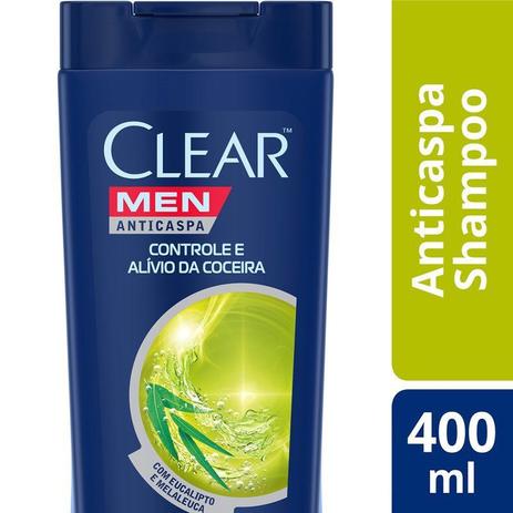 Shampoo Clear Men Anticaspa Controle E Alívio Da Coceira 400ml Menor preço em Shampoo Clear Men Anticaspa Controle E Alívio Da Coceira 400ml