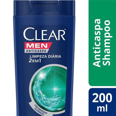 Shampoo Clear Men Anticaspa Limpeza Diária 2 Em 1 200ml Menor preço em Shampoo Clear Men Anticaspa Limpeza Diária 2 Em 1 200ml