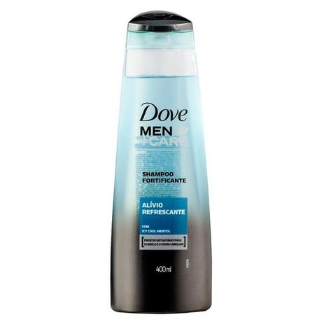 Shampoo Dove Men Fortificante Alívio Refrescante Com Icy Cool Mentol 400ml Menor preço em Shampoo Dove Men Fortificante Alívio Refrescante Com Icy Cool Mentol 400ml