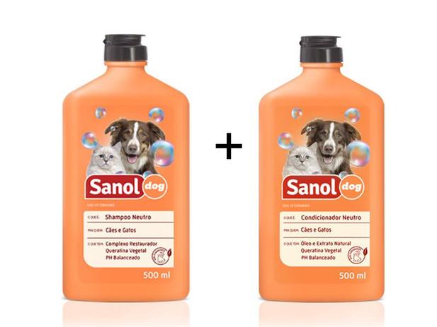Shampoo e Condicionador Neutro Para Cachorro Não Agride A Pele - Sanol Menor preço em Shampoo e Condicionador Neutro Para Cachorro Não Agride A Pele - Sanol