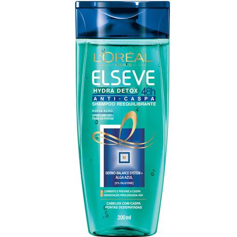 Shampoo Elseve Hydra Detox 48h Anticaspa 200ml Menor preço em Shampoo Elseve Hydra Detox 48h Anticaspa 200ml