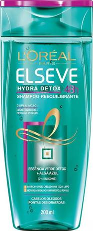 Shampoo Elseve Hydra-Detox Reequilibrante - 200ml Menor preço em Shampoo Elseve Hydra-Detox Reequilibrante - 200ml
