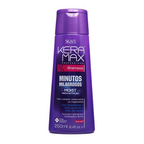 Shampoo Keramax Minutos Milagrosos 250ml - Skafe Menor preço em Shampoo Keramax Minutos Milagrosos 250ml - Skafe