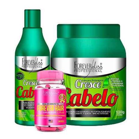Shampoo + Mascara 1kg Cresce Cabelo + Forever Hair - Forever Liss Menor preço em Shampoo + Mascara 1kg Cresce Cabelo + Forever Hair - Forever Liss