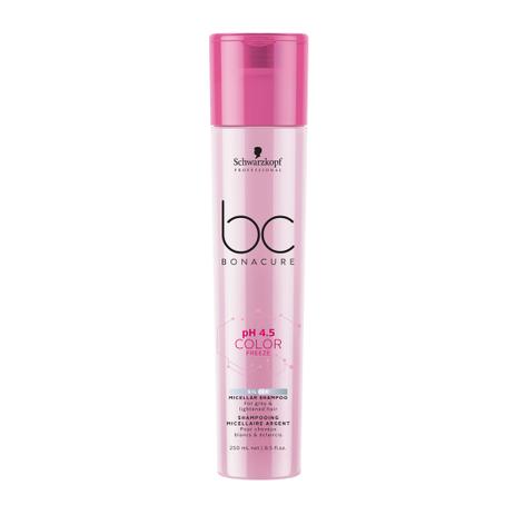 shampoo micelar silver Schwarzkopf bc bonacure ph 4.5 color freeze - 250ml Menor preço em shampoo micelar silver Schwarzkopf bc bonacure ph 4.5 color freeze - 250ml