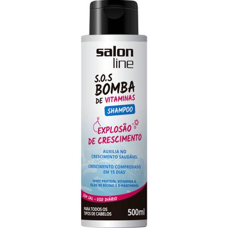 Shampoo Salon Line S.O.S Bomba De Vitaminas 500ml Menor preço em Shampoo Salon Line S.O.S Bomba De Vitaminas 500ml