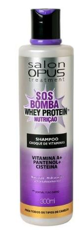 Shampoo Salon Opus S.O.S Bomba Whey Protein 300ml Menor preço em Shampoo Salon Opus S.O.S Bomba Whey Protein 300ml
