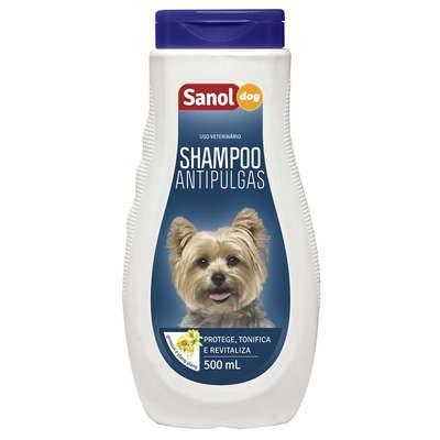 Shampoo Sanol Antipulgas Cães 500ML Menor preço em Shampoo Sanol Antipulgas Cães 500ML
