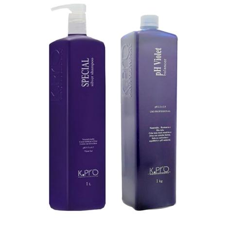 Shampoo Special Silver 1l + Ph Violet Balancer 1l Kpro - K.pro Menor preço em Shampoo Special Silver 1l + Ph Violet Balancer 1l Kpro - K.pro