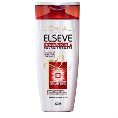 Shampoo uso diário elséve 200ml reparação total5 Menor preço em Shampoo uso diário elséve 200ml reparação total5