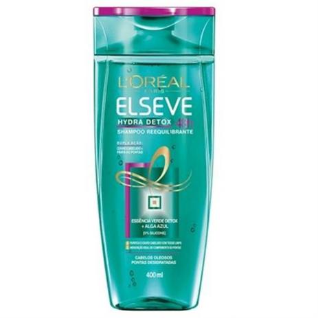 Shampoo uso diário elséve 400ml hydra detox anti oleosidade Menor preço em Shampoo uso diário elséve 400ml hydra detox anti oleosidade