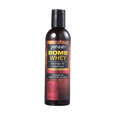 Shampoo Yenzah Bomb Whey 240ml Recarga de Vitaminas Crescimento Saudável Menor preço em Shampoo Yenzah Bomb Whey 240ml Recarga de Vitaminas Crescimento Saudável