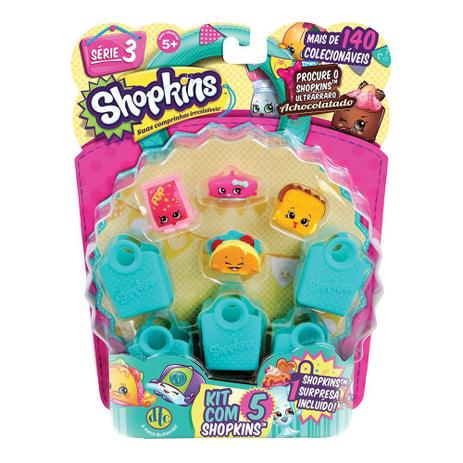Shopkins Blister Kit com 5 - Série 3 - DTC Menor preço em Shopkins Blister Kit com 5 - Série 3 - DTC