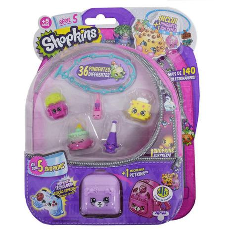 Shopkins Serie 5 Blister Kit com 5 - DTC Menor preço em Shopkins Serie 5 Blister Kit com 5 - DTC