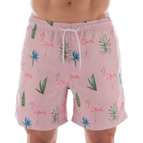 Short Bermuda Estampada Lisa Bolso Mash Elástico Verão Menor preço em Short Bermuda Estampada Lisa Bolso Mash Elástico Verão