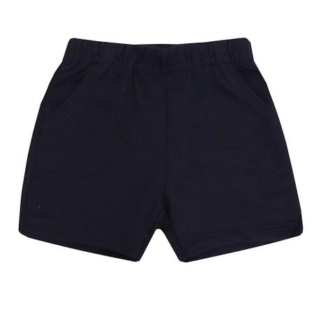 Short de Bebê Masculino Moletinho Marinho - Meia de leite Menor preço em Short de Bebê Masculino Moletinho Marinho - Meia de leite