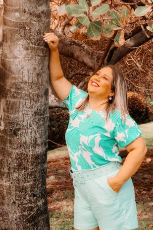 short de linho verde