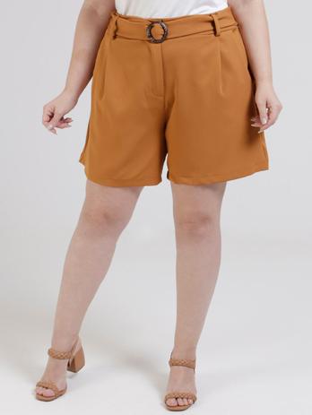 short de pano com cinto