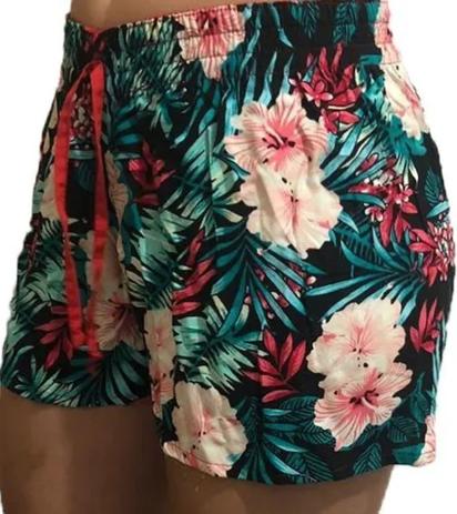short de viscose estampado