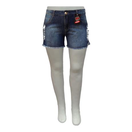 short jeans preto rasgado feminino