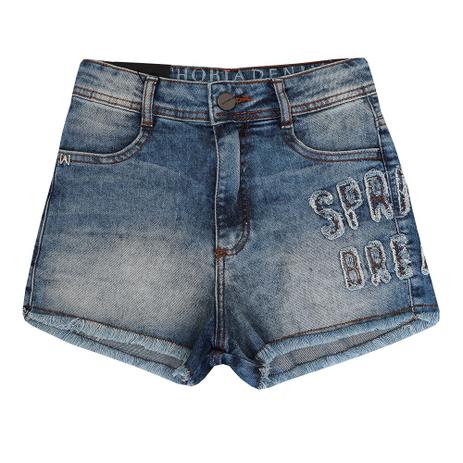 Short Jeans Feminino Teen Authoria Confort com Bordado Menor preço em Short Jeans Feminino Teen Authoria Confort com Bordado