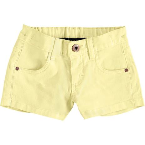 short amarelo jeans