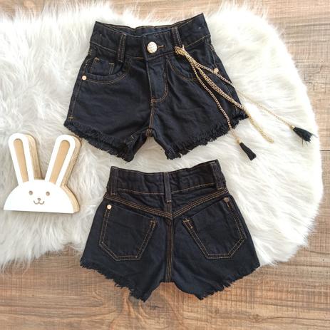 short jeans preto feminino