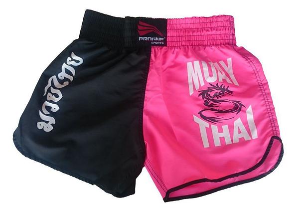 Short Muay Thai Feminino Preto E Rosa Progne Sports Menor preço em Short Muay Thai Feminino Preto E Rosa Progne Sports