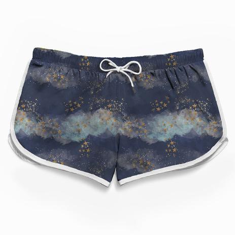 short estampado feminino praia