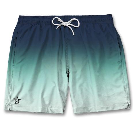 short de praia azul