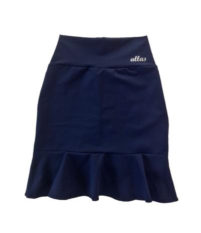 short saia com babado fitness