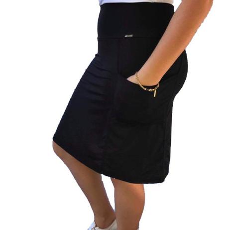short saia com bolso fitness