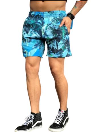 short estampado azul
