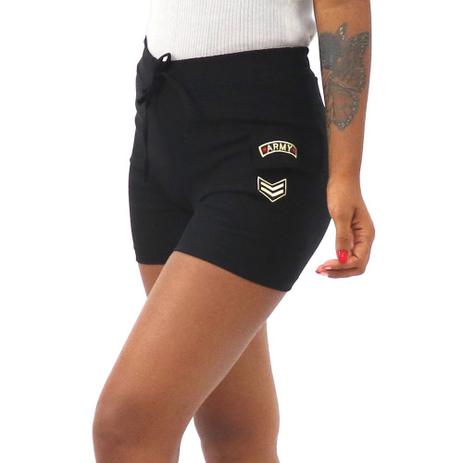 short jeans militar feminino