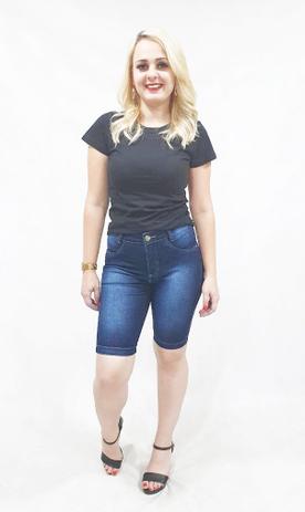 bermudas jeans feminina cintura alta