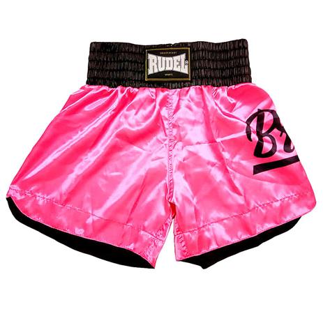 Shorts de Muay thai Cetim Pink Brave Rudel Sports Tamanho P é boa?