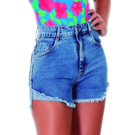 short jeans boyfriend cintura alta