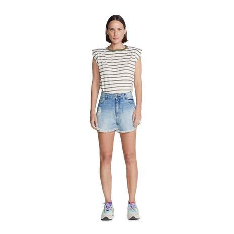 short jeans boyfriend cintura alta