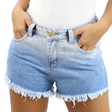 short cintura alta jeans desfiado