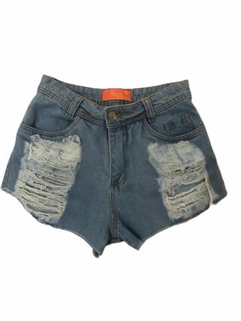 short jeans claro destroyed