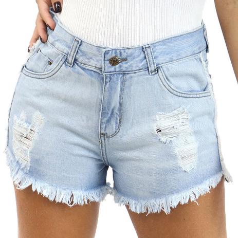 shorts jeans cos alto desfiado