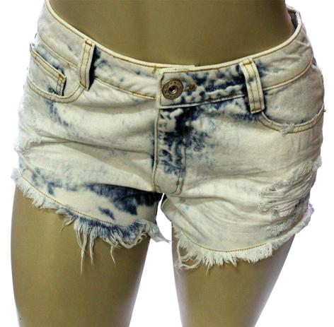 short jeans feminino destroyed