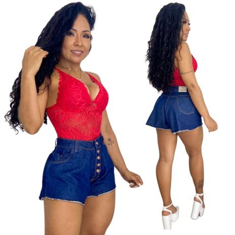 shorts jeans feminino larguinho