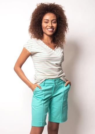 short verde agua feminino