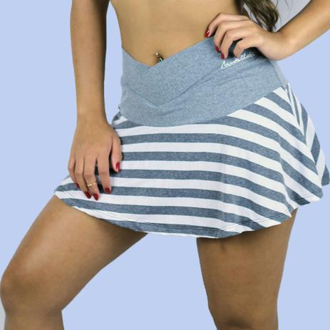 Shorts Saia Listrado - Modella Menor preço em Shorts Saia Listrado - Modella